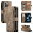 Caseme C30 Housse iPhone 13 Mini Etui Porte-Monnaie - Marron