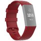Mobigear Cross Bracelet Silicone Fitbit Charge 4 Fermeture boucle ardillon - Rouge