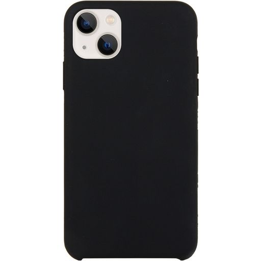 Mobigear Rubber Touch Coque iPhone 15 Coque arrière en Silicone - Noir