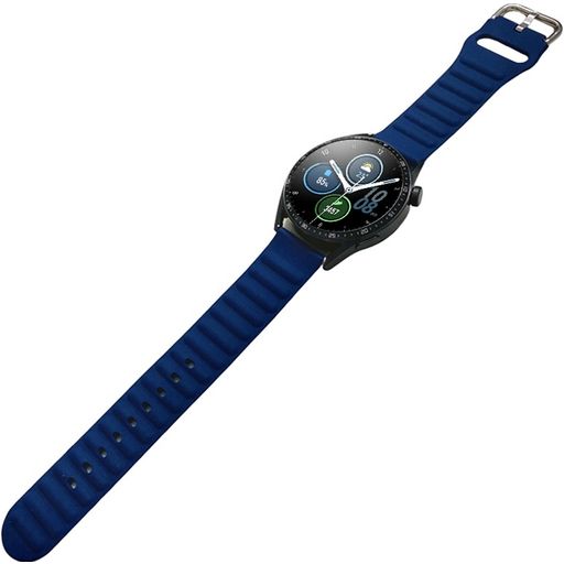 Mobigear Bumpy Bracelet Silicone Smartwatch Fermeture boucle ardillon - Connexion universelle de 22 mm - Dark Blue