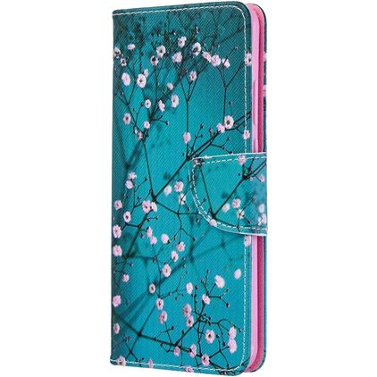 Mobigear Design Housse Huawei P40 Pro Etui Porte-Monnaie - Fleurs d'amande