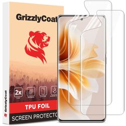 GrizzlyCoat OPPO Reno 12 Hydrogel TPU Protection d'écran - Compatible coque (Lot de 2)
