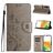 Mobigear Flowers Housse Samsung Galaxy A35 Etui Porte-Monnaie - Gris