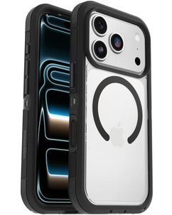 OtterBox Defender Pro XT iPhone 18 Pro MagSafe Plastique rigide Coque arrière Antichoc - Transparent / Noir