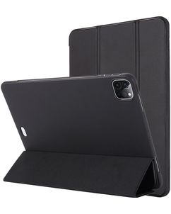 Mobigear Tri-Fold Gel Coque iPad Pro 12.9 Pouces (2021) Etui en TPU,Similicuir - Noir