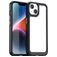 Mobigear Crystal Coque iPhone 15 Plus Coque arrière Rigide - Transparent / Noir