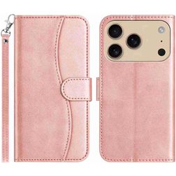 Mobigear S Line Housse iPhone 17 Pro Etui Porte-Monnaie - Rose doré