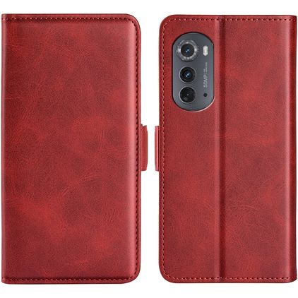 Mobigear Slim Magnet Housse Motorola Edge (2022) Etui Porte-Monnaie - Rouge