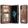 Caseme 008 Housse iPhone XS Etui avec Coque Détachable Porte-Monnaie - Marron