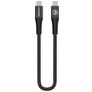 Mobilize Strong Nylon - Câble USB-C vers USB-C 0.2 mètre - Noir