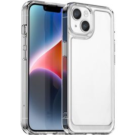 Mobigear Crystal Coque Transparente iPhone 15 Coque arrière en TPU Souple - Transparent