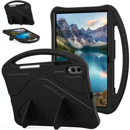 Mobigear AeroArmor Coque Samsung Galaxy Tab S11 Ultra Coque arrière en EVA + Porte-crayon + Support Amovible - Noir