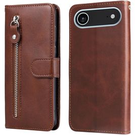 Mobigear Zipper Housse iPhone Air Etui Porte-Monnaie - Marron