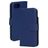 Mobiparts Housse iPhone 16e Etui en Cuir Véritable Porte-Monnaie - Bleu