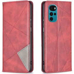 Mobigear Rhombus Slim Housse Motorola Moto G22 Etui - Rouge