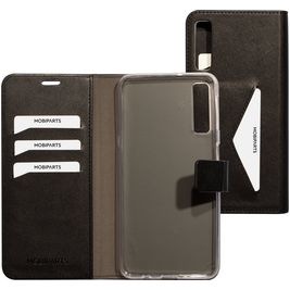 Mobiparts Classic Wallet Housse Samsung Galaxy A7 (2018) Etui Porte-Monnaie - Noir