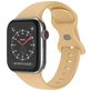 Mobigear Sport Dual Bracelet Silicone Apple Watch Fermeture à clou et passant - 42/41/40/38 mm - Beige