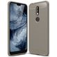Mobigear Brushed Slim Coque Nokia 7.1 Coque arrière en TPU Souple - Gris