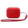 Mobigear Lanyard Coque Apple AirPods Pro 2 Coque en Silicone Souple - Rouge