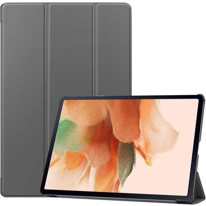 Mobigear Tri-Fold Coque Samsung Galaxy Tab S7 FE Etui - Gris