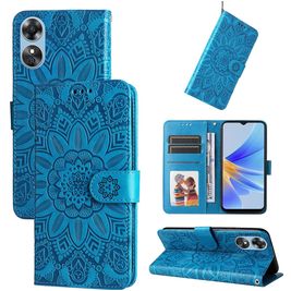 Mobigear Sunflower Housse OPPO A17 Etui Porte-Monnaie - Bleu