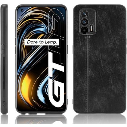 Mobigear Stitch Coque Realme GT Coque arrière - Noir