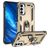 Mobigear Armor Ring Coque Samsung Galaxy M23 Coque arrière Rigide Anti-Chocs avec Anneau-Support - Or