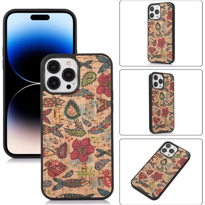 Mobigear Cork Coque iPhone 14 Pro Coque arrière en TPU Souple - Model 2