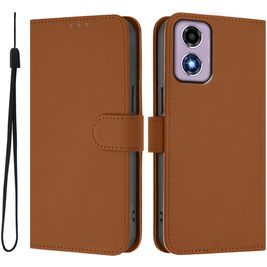 Mobigear Urban Wallet Housse Motorola Moto G04 Etui Porte-Monnaie - Marron