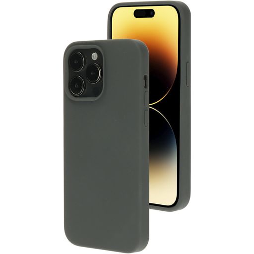 Mobiparts Coque iPhone 14 Pro Coque arrière en Silicone - Urban Grey