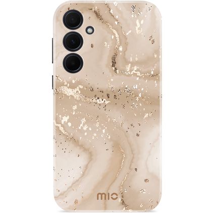 MIO Samsung Galaxy A35 MagSafe Plastique rigide Coque arrière - Gold Marble