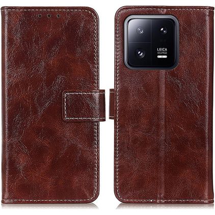 Mobigear Basic Housse Xiaomi 13 Etui Porte-Monnaie - Marron