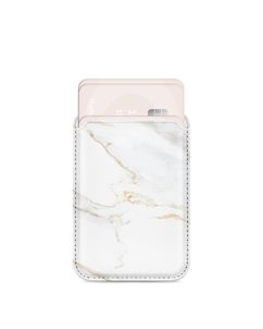 MIO - Porte Cartes en - 3 Cartes - Compatible MagSafe - White Marble