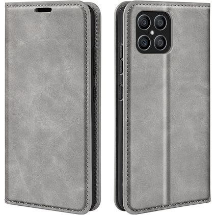 Mobigear Retro Slim HONOR X8 Étui Portefeuille - Gris