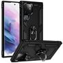 Mobigear Armor Ring Coque Samsung Galaxy S22 Ultra Coque arrière Rigide Anti-Chocs avec Anneau-Support - Noir