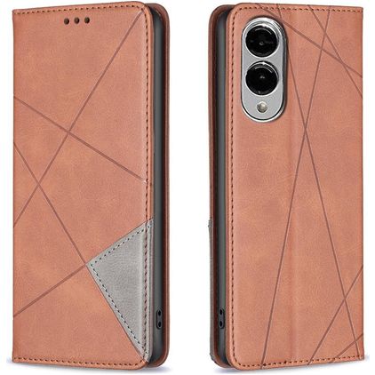 Mobigear Rhombus Slim Samsung Galaxy S25 Edge Étui - Marron