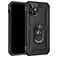 Mobigear Armor Ring Coque iPhone 12 Pro Coque arrière Rigide Anti-Chocs avec Anneau-Support - Noir