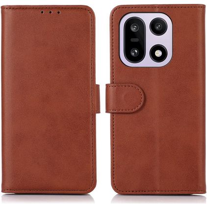 Mobigear Wallet Housse OnePlus 15 Etui Porte-Monnaie - Marron