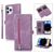 Mobigear Zipper Housse iPhone 14 Pro Etui Porte-Monnaie - Violet