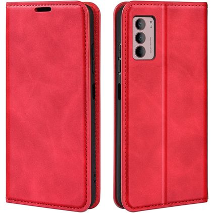 Mobigear Retro Slim Housse Motorola Moto G42 Etui Porte-Monnaie - Rouge