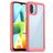 Mobigear Crystal Coque Xiaomi Redmi A1 4G Coque arrière Rigide Anti-Chocs - Transparent / Rouge