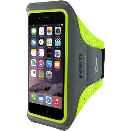 Mobiparts Comfort Fit Brassard Téléphone iPhone 8 Plus Brassard Coque de Sport en Neoprène - Neon Green