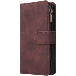 Mobigear Zipper Housse Samsung Galaxy A41 Etui Porte-Monnaie - Marron