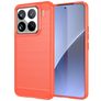Mobigear Brushed Slim Coque Xiaomi 15 Pro Coque arrière en TPU Souple - Rouge