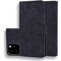 Mobigear Mandala iPhone 11 Étui Portefeuille - Noir