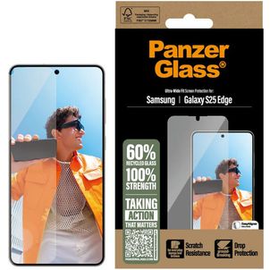 PanzerGlass Ultra-Wide Fit Samsung Galaxy S25 Edge Verre trempé Protection d'écran - Compatible Coque