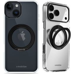 Mobilize 360 Rotating Ring Coque iPhone 13 MagSafe Coque arrière Rigide avec Anneau-Support - Noir