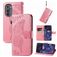 Mobigear Butterfly Housse Motorola Edge (2022) Etui Porte-Monnaie - Rose