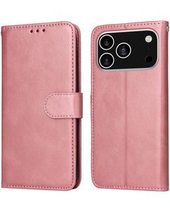 Mobigear Wallet iPhone 18 Pro Étui Portefeuille - Rose doré