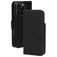 Mobiparts Housse iPhone 16 Pro MagSafe Etui avec Coque Détachable en Cuir Véritable Porte-Monnaie - Noir